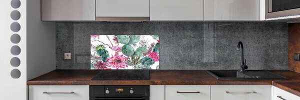 Konyhai hátfalpanel Kaktuszok