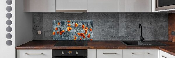 Konyhai falburkoló panel A mezei pipacs