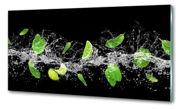 Konyhai hátfalpanel Lime mentával