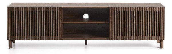 Sötétbarna TV-állvány diófa dekorral 180x49,5x42,5 cm Beyla – Kave Home