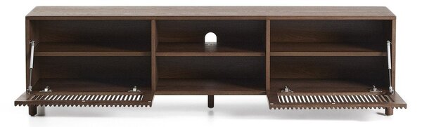 Sötétbarna TV-állvány diófa dekorral 180x49,5x42,5 cm Beyla – Kave Home
