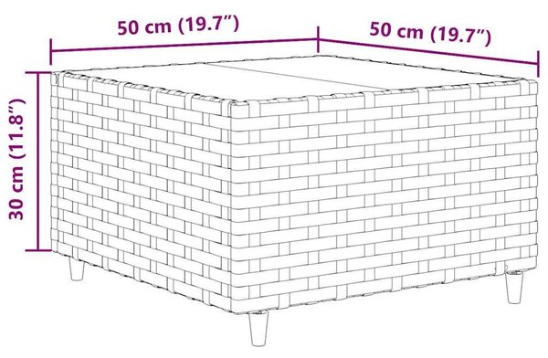 VidaXL 7 részes fekete polyrattan kerti ülőgarnitúra párnákkal