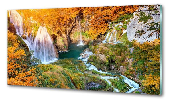 Konyhai dekorpanel Vízesés ősszel