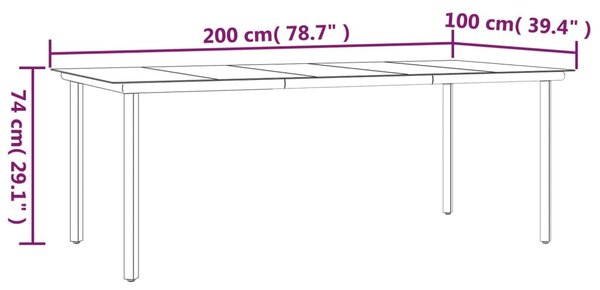 VidaXL 7 részes bézs polyrattan kerti étkezőgarnitúra párnákkal