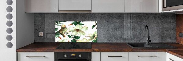 Konyhai hátfalpanel Hibiszkusz