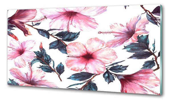 Konyhai hátfalpanel Hibiszkusz