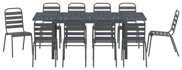 Kert étkező szett 11 pcs Antracit Acél