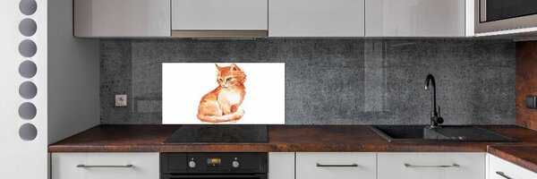 Konyhai fali panel Red cat