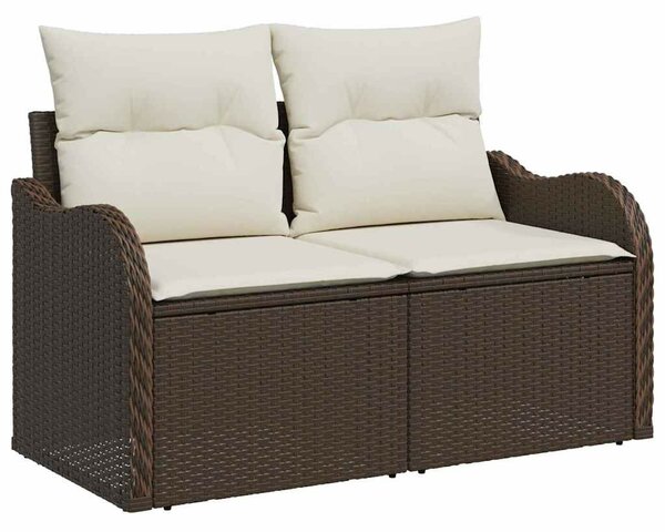 Kerti Kanapé Szett 5 pcs Barna 100 x 55 x 73 cm Poli rattan