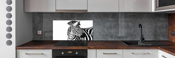 Konyhai fali panel Zebra hó