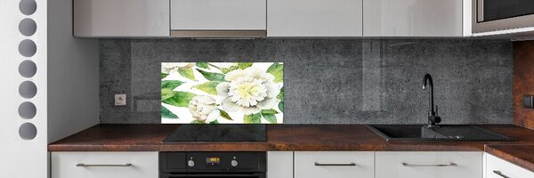 Konyhai hátfalpanel Peonies