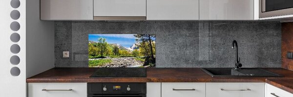 Konyhai dekorpanel Folyó a hegyekben