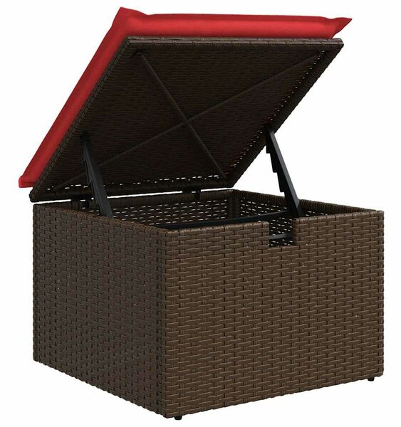 VidaXL 6 részes barna polyrattan kerti ülőgarnitúra párnával