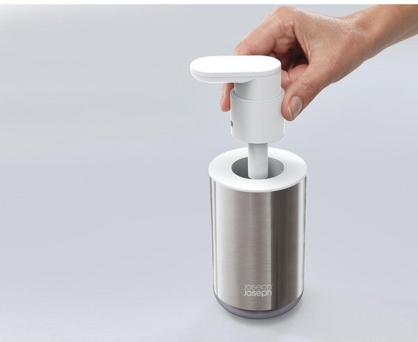 Ezüstszínű rozsdamentes acél szappanadagoló 300 ml Duo Steel – Joseph Joseph
