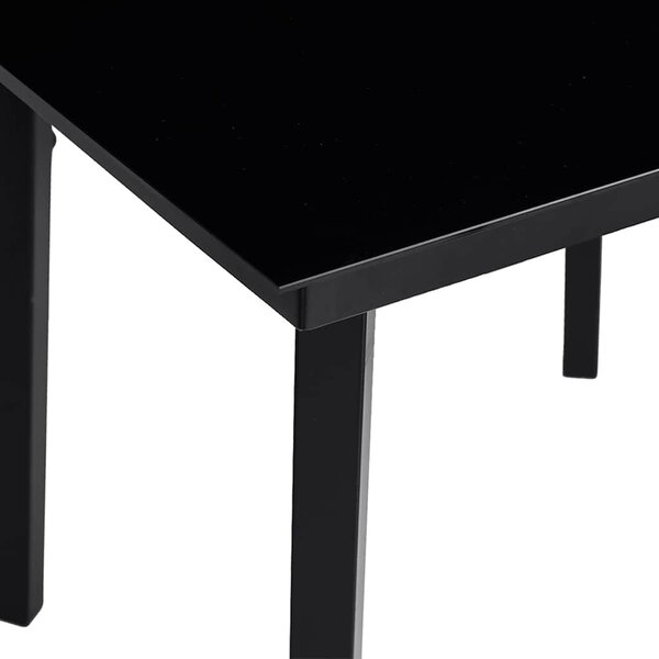 VidaXL 5 részes szürke polyrattan üveg kerti étkezőgarnitúra párnával