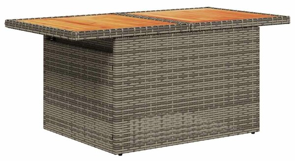 VidaXL 7 részes szürke polyrattan kerti ülőgarnitúra párnákkal