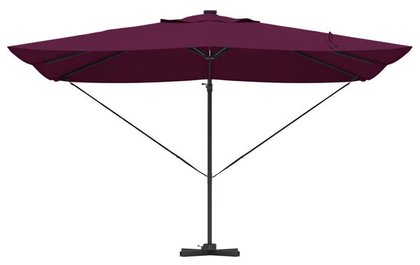 Konzolos Roma Napernyő LED-del Bordeaux Piros 352x251x265 cm Alumínium