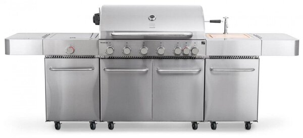 G21 Nevada BBQ konyha Premium Line gázgrill, 8 égőfej + ajándék nyomáscsökkentő
