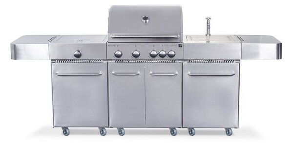 G21 Arizona gázgrill, BBQ Premium Line konyha 6 égőfej + ajándék nyomáscsökkentő