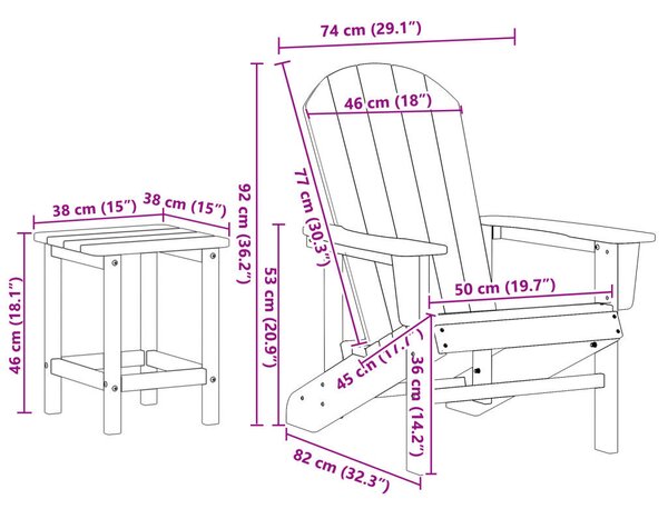 3 darabos kerti lounge szett világosszürke HDPE