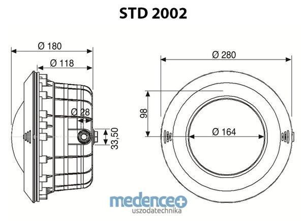 Gemas STD2002 - 40W Hideg Fehér LED Medence Reflektor