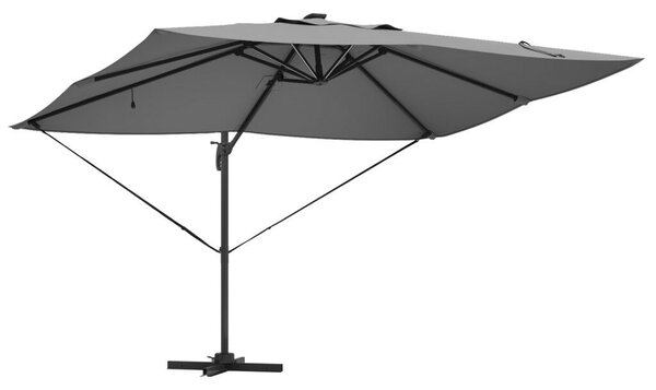 Konzolos Roma napernyő LED-del Antracit 352x251x265 cm Alumínium