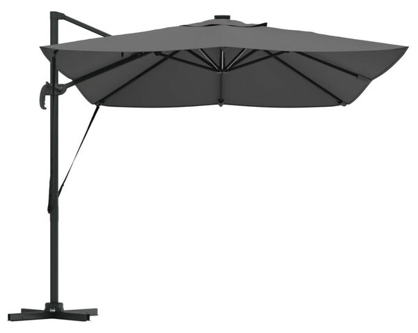 Konzolos Roma napernyő LED-del Antracit 352x251x265 cm Alumínium