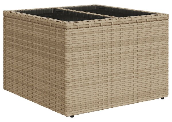 9 darabos Kerti Kanapészett Párnákkal Bézs Poly Rattan