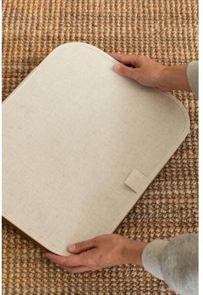 Krémszínű textil szennyeskosár Bamboo/Linen – Bigso