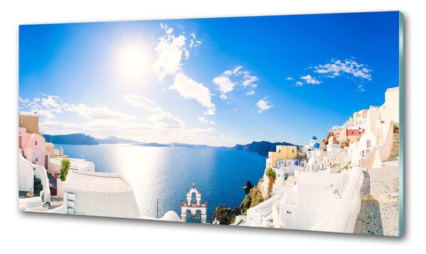 Konyhai dekorpanel Santorini, görögország
