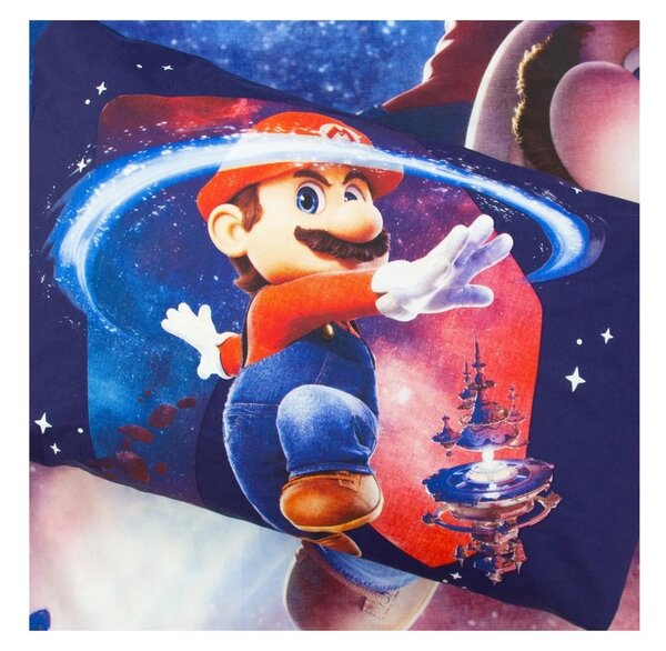 3D Pamut ágyneműhuzat MARIO GALAXY színes, 100% pamut Ágyneműhuzat mérete: 70 x 80 cm | 140 x 200 cm