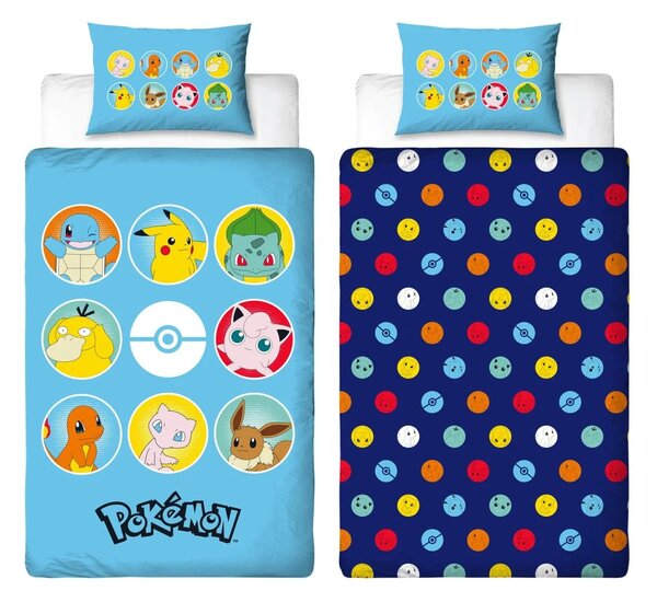 Gyerek ágynemű POKÉMON TEAM színes Ágyneműhuzat mérete: 70 x 80 cm | 140 x 200 cm