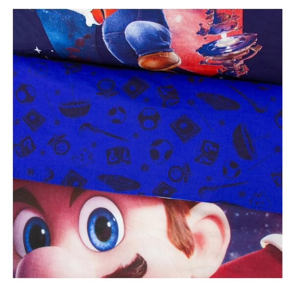3D Pamut ágyneműhuzat MARIO GALAXY színes, 100% pamut Ágyneműhuzat mérete: 70 x 80 cm | 140 x 200 cm