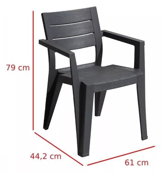 Amari Large 8+1 kerti bútor garnitúra szett kőris-grafit