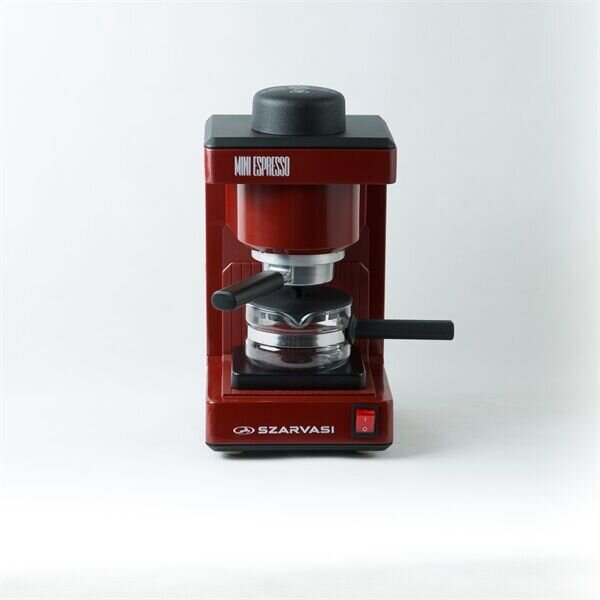 Szarvasi MINI ESPRESSO (SZV-612/3) kávéfőző, 800 W, bordó színű, őrölt kávé főzésére, 3,04 bar nyomás, max. 6 személy részére