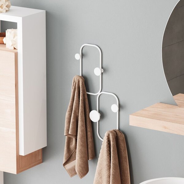 Fali fogas 48cm, fém, fehér - GOLOVOLOMKA