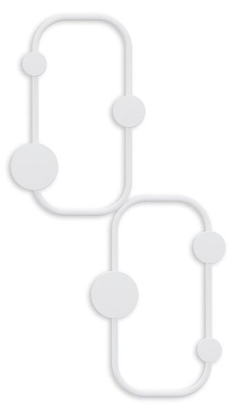 Fali fogas 48cm, fém, fehér - GOLOVOLOMKA