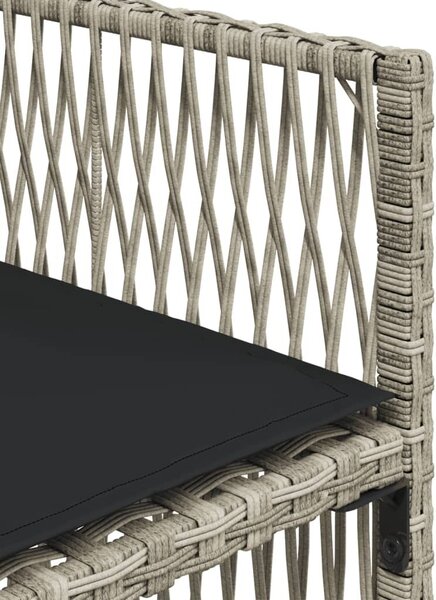 VidaXL 17 részes szürke polyrattan kerti étkezőgarnitúra párnákkal