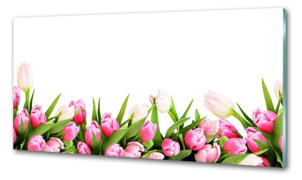 Konyhai falburkoló panel Rózsaszín tulipánok