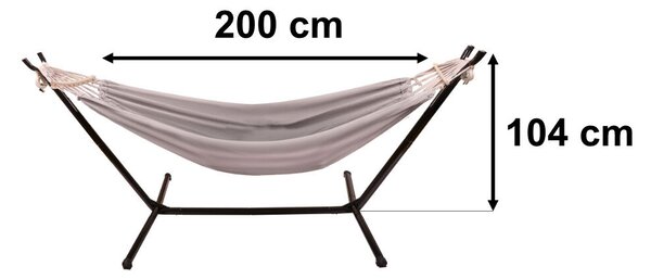 Kétszemélyes függőágy állvánnyal + tároló táska 200cm 100kg