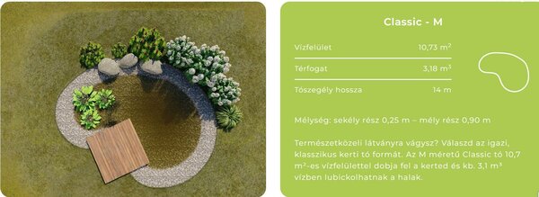 Lotus Box L méret, Tó a dobozban, Kerti tó