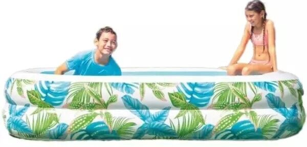 Intex Trópusi felfújható családi medence (229 x 152 x 48 cm) - Mintás