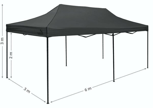 Cattara Partisátor ollóvázas 3x6m, szürke
