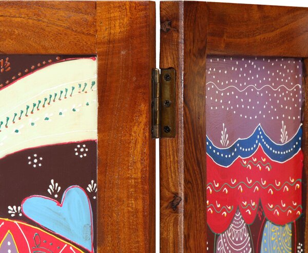 3 paneles szobafelosztó Mézbarna 35x1.5x160 cm Tömör akácfa