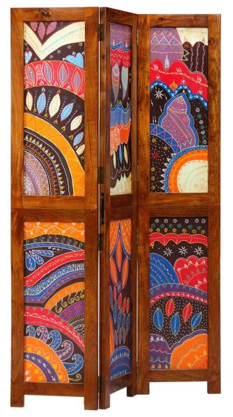 3 paneles szobafelosztó Mézbarna 35x1.5x160 cm Tömör akácfa