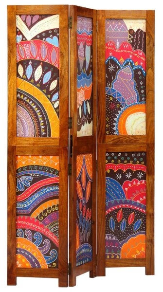 3 paneles szobafelosztó Mézbarna 35x1.5x160 cm Tömör akácfa