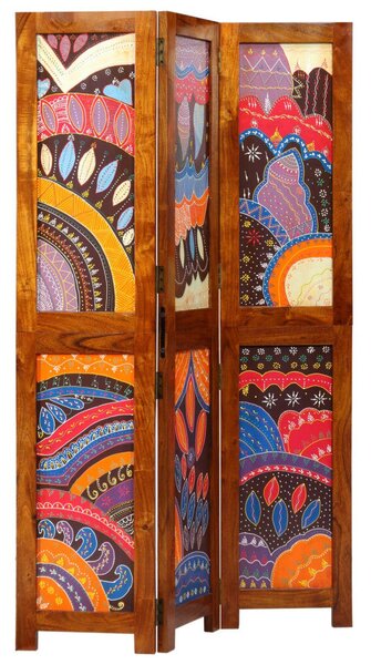 3 paneles szobafelosztó Mézbarna 35x1.5x160 cm Tömör akácfa