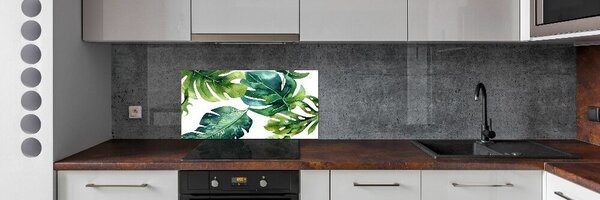 Konyhai hátfalpanel Trópusi levelek