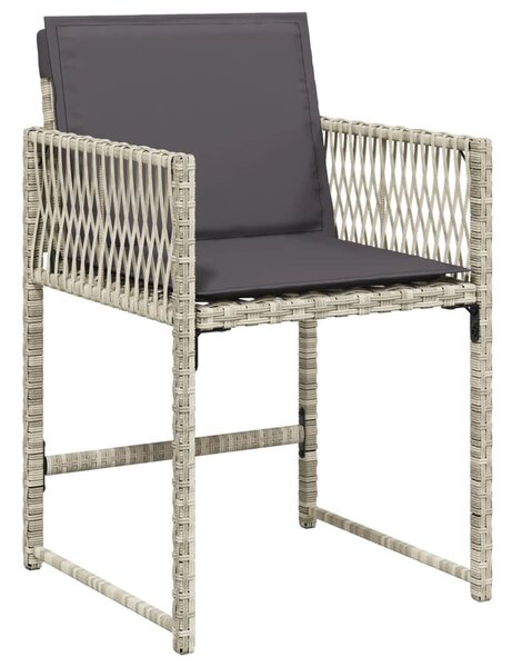 VidaXL 17 részes szürke polyrattan kerti étkezőgarnitúra párnákkal