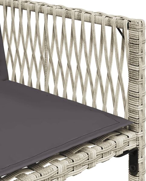 VidaXL 17 részes szürke polyrattan kerti étkezőgarnitúra párnákkal